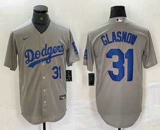 Men's Los Angeles Dodgers #31 Tyler Glasnow Number Grey Stitched Cool Base Nike Jerseys,We sell and wholesale Men's Los Angeles Dodgers #31 Tyler Glasnow Number Grey Stitched Cool Base Nike Jerseys on line form chian!